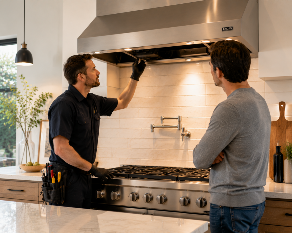 dcs range hood fan not working